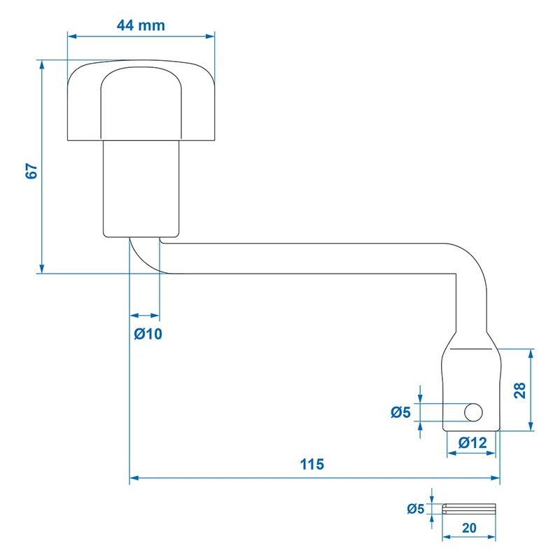 ProPlus Hendel voor dubbel neuswiel 48 mm 341508