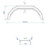ProPlus Spatscherm kunststof hoekig 8 inch