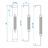 ProPlus Kentekenplaatklem met veer - set van 4 stuks