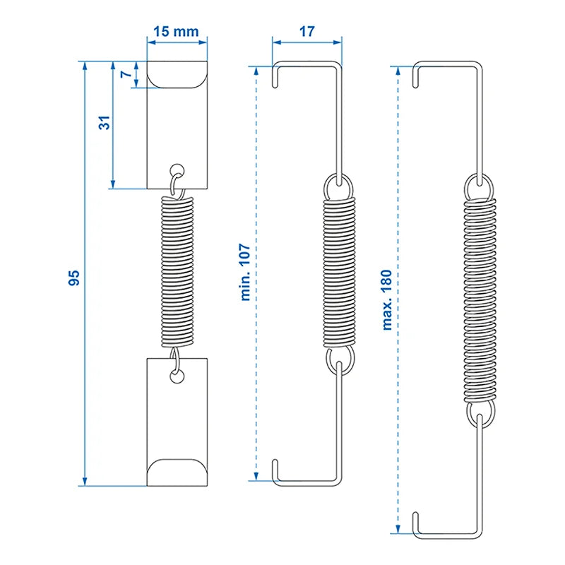 ProPlus Kentekenplaatklem met veer - set van 4 stuks