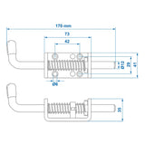 ProPlus Veergrendel Ø12 mm/170 mm