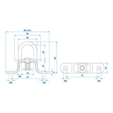 ProPlus Zeiloog rond met veer 27mm 4 stuks in blister