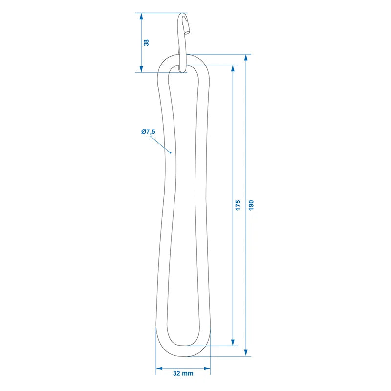 ProPlus Spanrubber 200mm met S-haak