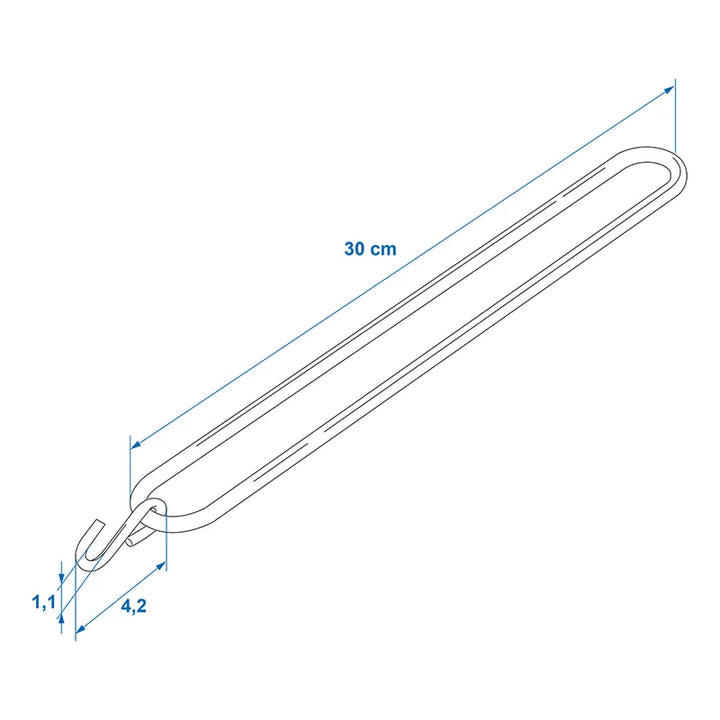 ProPlus Spanrubber 300mm met S-haak