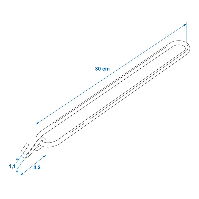 ProPlus Spanrubber 300mm met S-haak