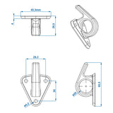 ProPlus Touwhaak kunststof met oog 48x45mm 5 stuks in blister