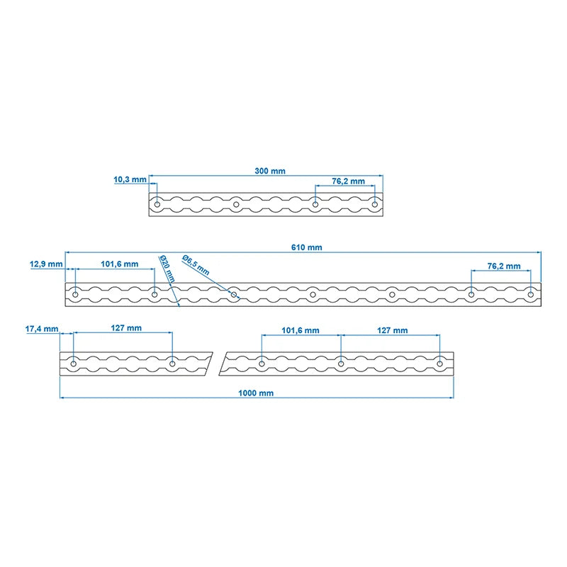 ProPlus Bindrail aluminium 30cm