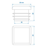 ProPlus Inslagdop 25x25mm 4 stuks in blister