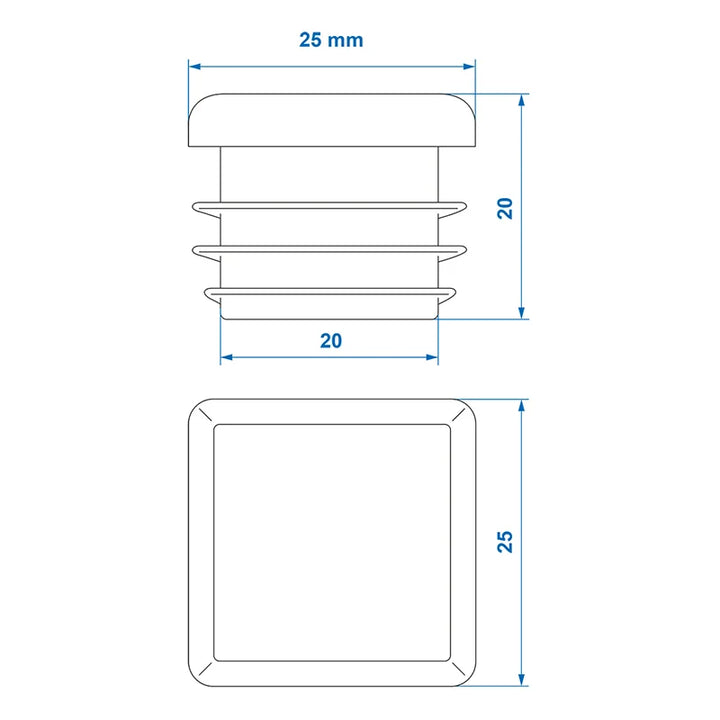ProPlus Inslagdop 25x25mm