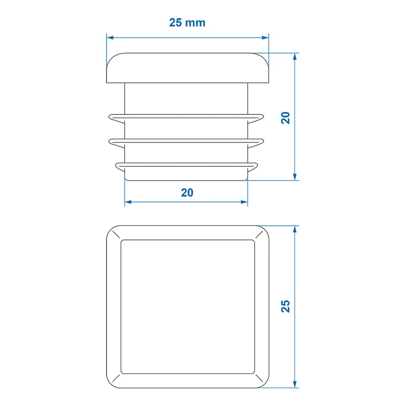 ProPlus Inslagdop 25x25mm