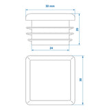 ProPlus Inslagdop 30x30mm