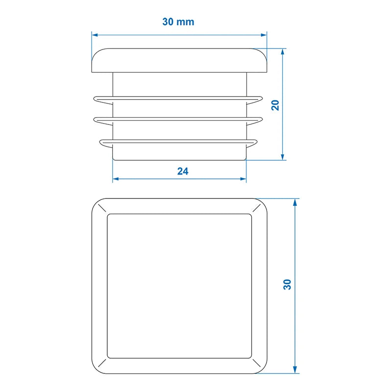 ProPlus Inslagdop 30x30mm