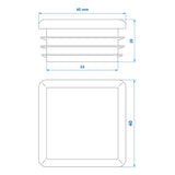 ProPlus Inslagdop 40x40mm 4 stuks in blister