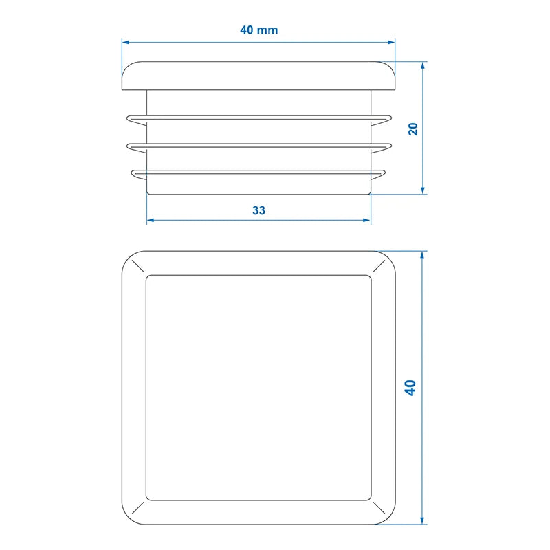 ProPlus Inslagdop 40x40mm 4 stuks in blister