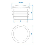 ProPlus Inslagdop Ø25mm 4 stuks in blister