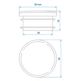 ProPlus Inslagdop Ø30mm 4 stuks in blister