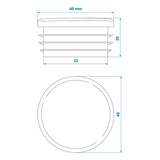 ProPlus Inslagdop Ø40mm 4 stuks in blister