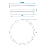 ProPlus Inslagdop Ø60mm 4 stuks in blister