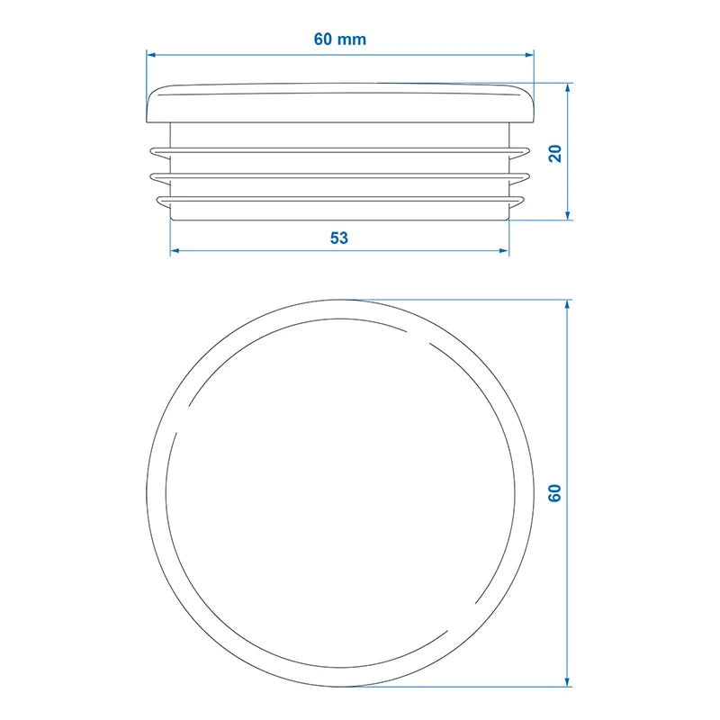 ProPlus Inslagdop Ø60mm 4 stuks in blister