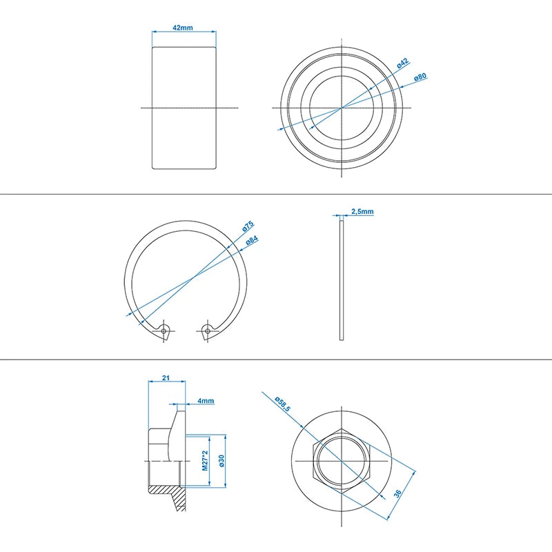 ProPlus Compactlagerset 42/80x42mm geschikt voor AL-KO