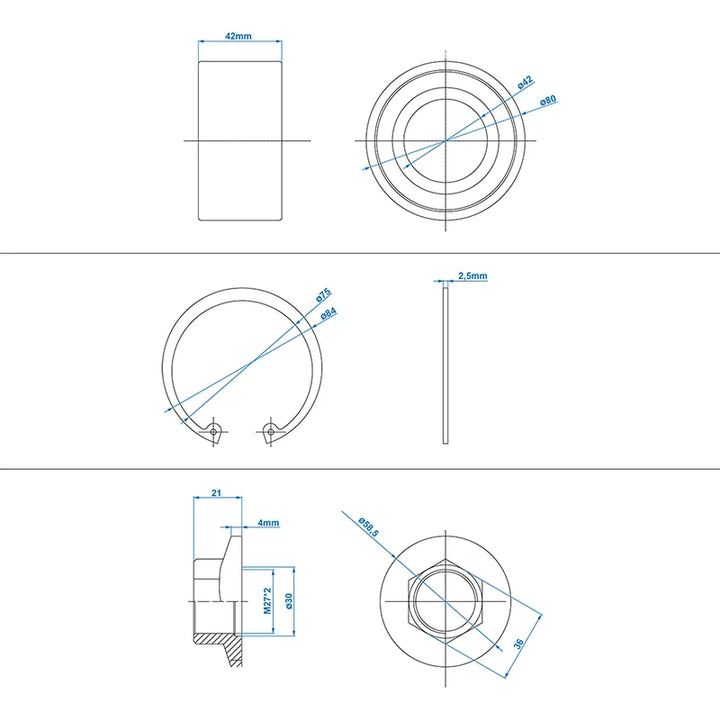 ProPlus Compactlagerset 42/80x42mm geschikt voor AL-KO