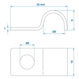 ProPlus Kabelklem 8 mm