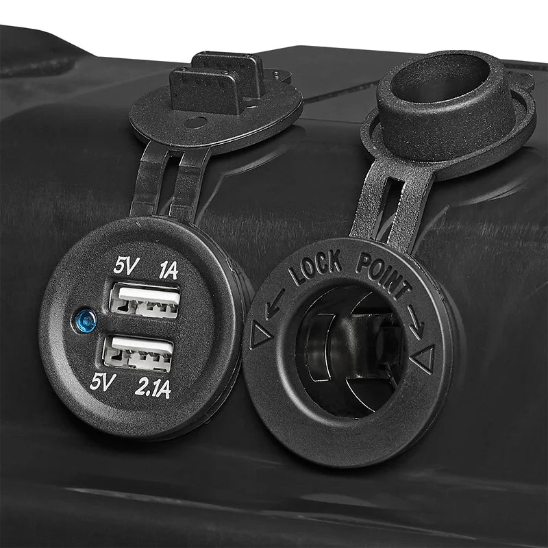 ProPlus Accubak 35x18x20cm 2x USB - 1x 12V stekkerdoos - Voltmeter