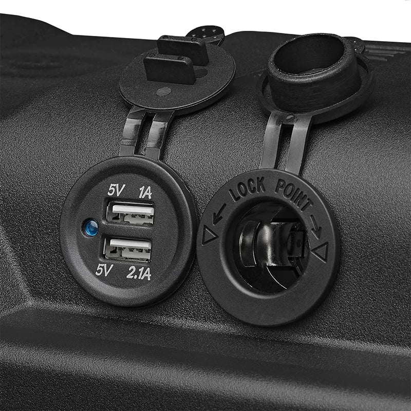 ProPlus Accubak 35x18x23cm 2x USB - 1x 12V stekkerdoos - Voltmeter - 2x Anderson stekker