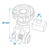 ProPlus Accupoolklem (-) met stroomonderbreker rond