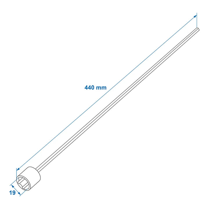 ProPlus Verlengadapter 440mm / 19mm voor hoeksteun