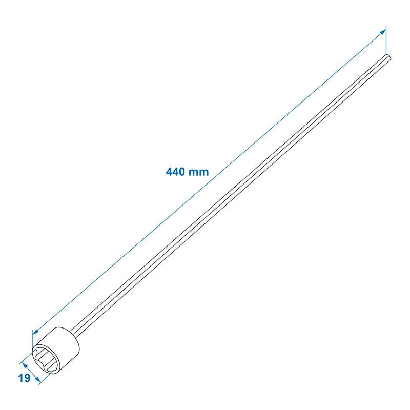 ProPlus Verlengadapter 440mm / 19mm voor hoeksteun