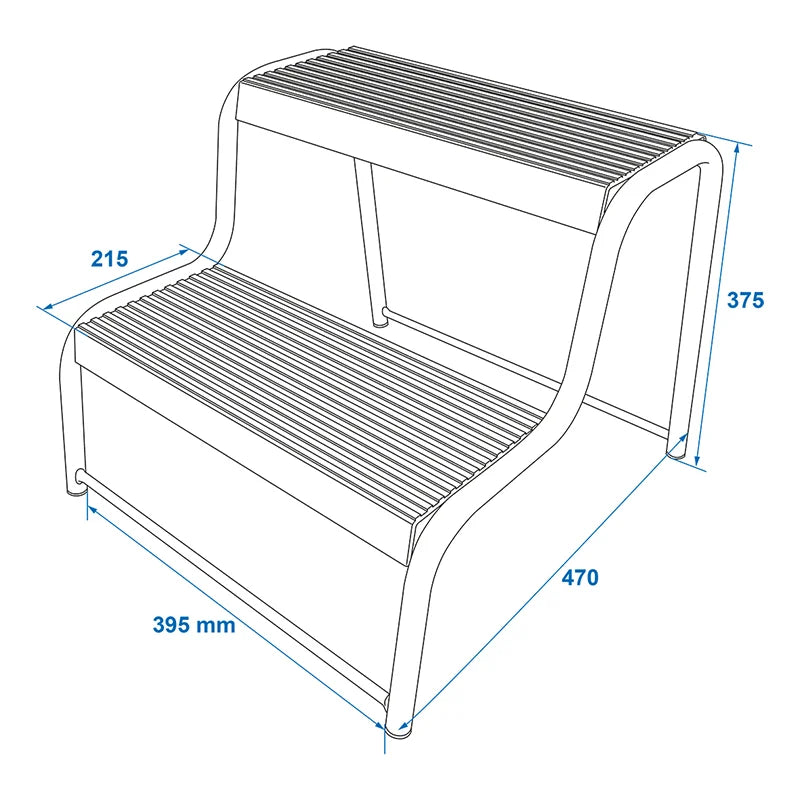 ProPlus Opstapje 2 treden voor caravan/camper