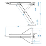 ProPlus Caravanhoeksteun compact met kantelbare voet 500kg 438x265mm H:410mm