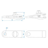 ProPlus Tenttapijt clips met schroef - set van 4 stuks