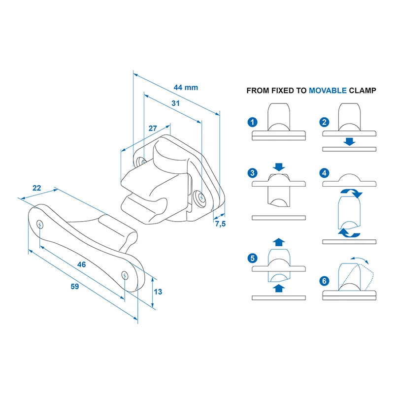 ProPlus Deurvanger scharnierend zwart 2-delig