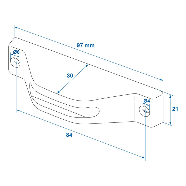 ProPlus Onderzijde deurvanger zwart voor caravan/camper