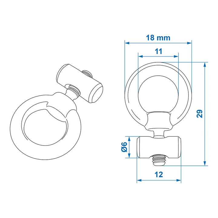 ProPlus Eindstop voor tentrail 6 - 9 mm rvs - set van 2 stuks