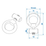 ProPlus Eindstop voor tentrail 6 - 9 mm rvs - set van 2 stuks