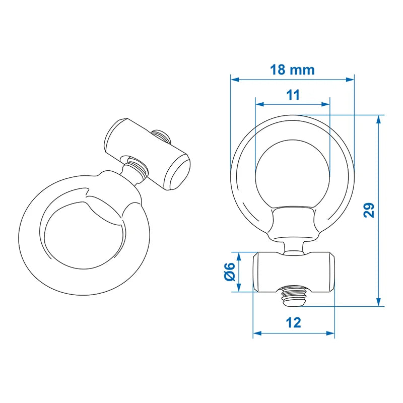 ProPlus Eindstop voor tentrail 6 - 9 mm rvs - set van 2 stuks