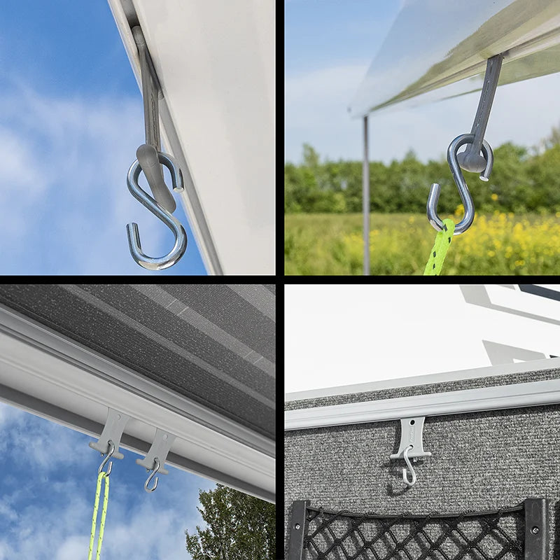 ProPlus Hanger met S-haak voor tentrail 5/6mm en 7/8mm - set van 6 stuks