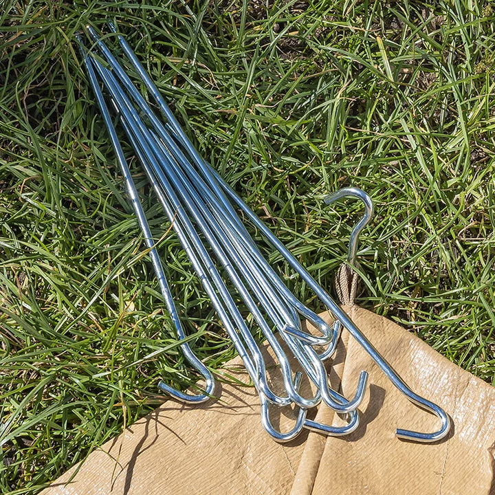 ProPlus Tentharing 22cm metaal met open oog 10 stuks in polybag