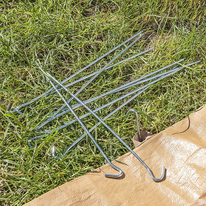 ProPlus Tentharing 30cm metaal met open oog 10 stuks in polybag