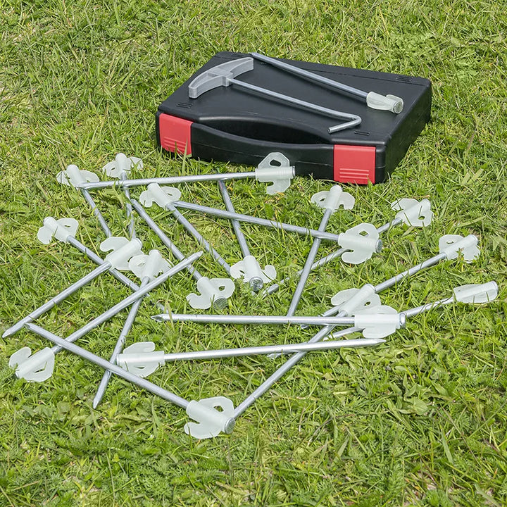 ProPlus Rotspen 20 cm metaal met glow-in-the-dark haak - set van 20 stuks in koffer