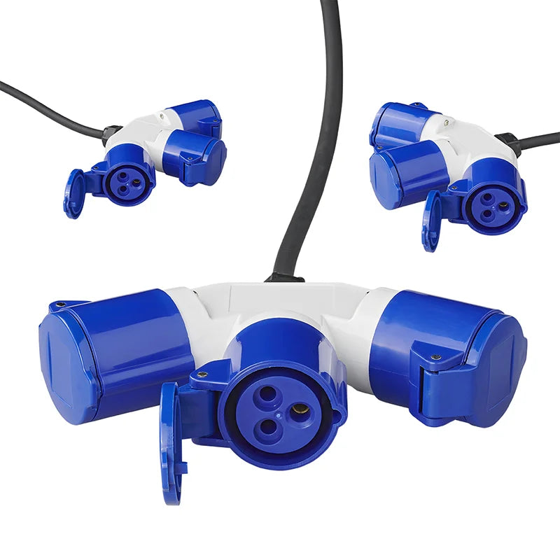 ProPlus Verloopkabel 150cm 3x2,5mm² van Schuko stekker naar 3xCEE