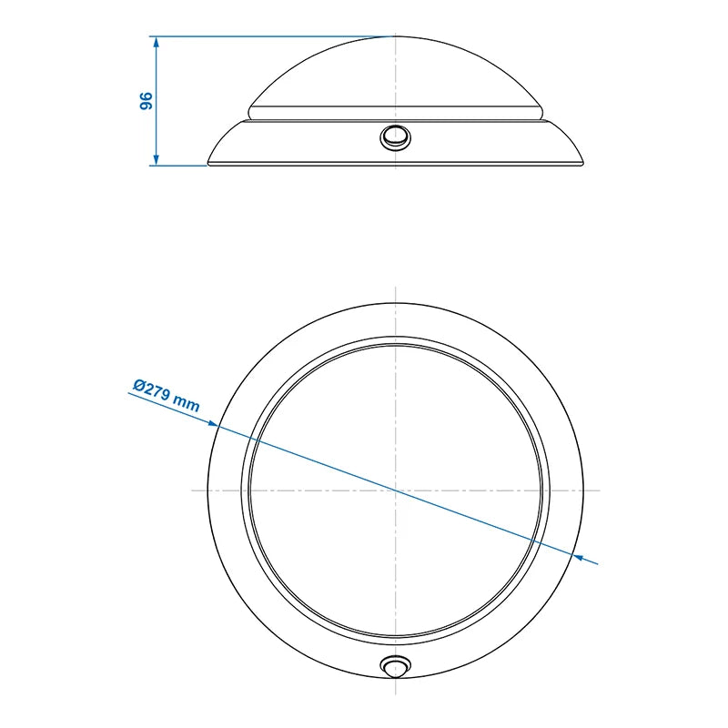 ProPlus Plafonnière / opbouwarmatuur 24-leds 12V 590lm Ø280x85mm