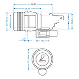 ProPlus Sigarettenaansteker inbouw-doos met verlichting 12V/24V