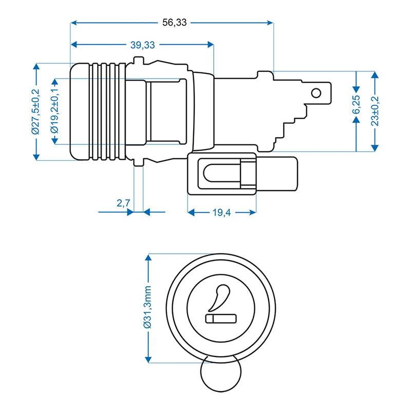 ProPlus Sigarettenaansteker inbouw-doos met verlichting 12V/24V