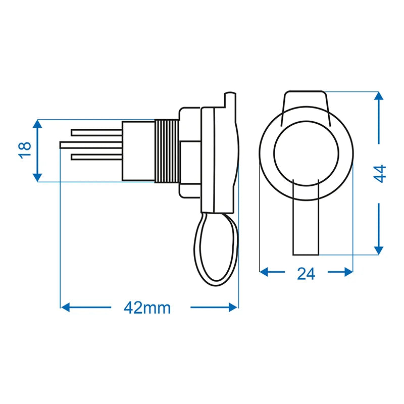 ProPlus Inbouwdoos DIN 12V/24V-16A