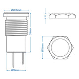 ProPlus Inbouwdoos DIN 12V messing