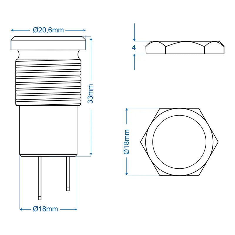 ProPlus Inbouwdoos DIN 12V messing